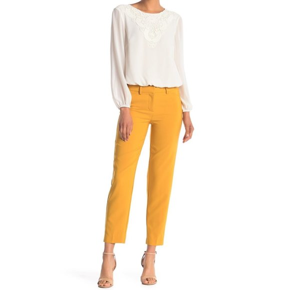 Nanette Lepore Pants - NEW Nanette Lapore Mustard Slim Leg Pants, Size 2